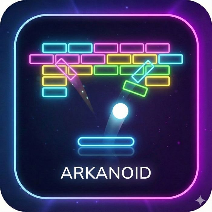 Zahraj si retro hru Arkanoid - búranie tehličiek online zadarmo