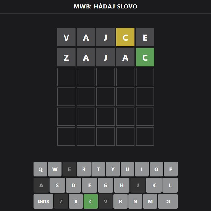 Hádaj slovo (Slovenský Wordle) - Populárna logická hra teraz po slovensky