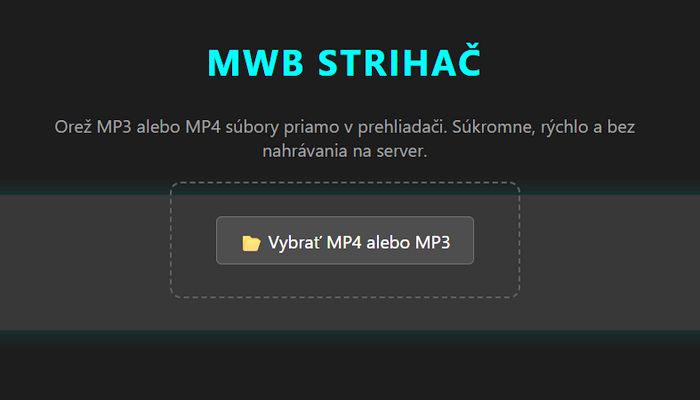 Najrýchlejší online nástroj na strihanie MP4 a MP3