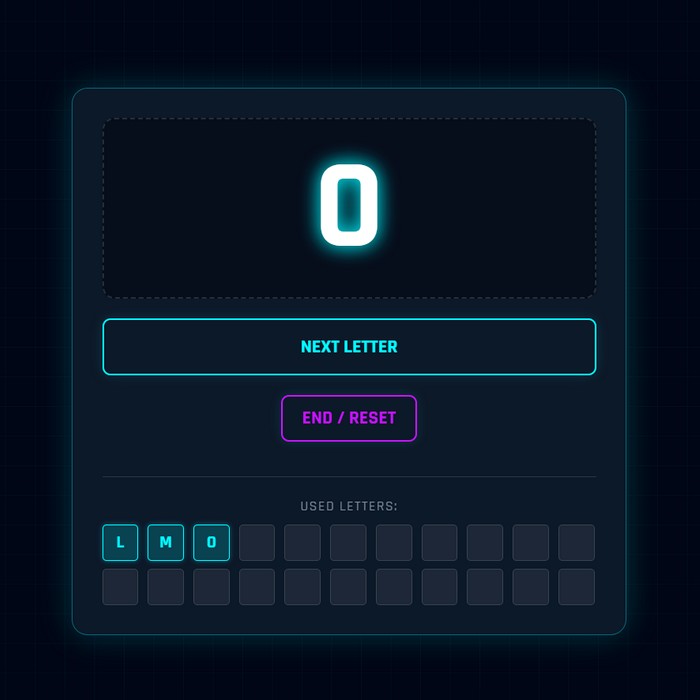RANDOM LETTER GENERATOR for Name, Place, Animal, Thing