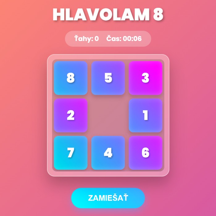 Hlavolam 8 - Rýchle posuvné puzzle pre každého
